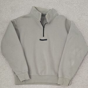 Fear of God Essentials Men's Zip-Up Sweater Light TAN